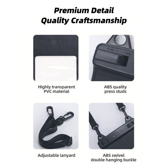 Waterproof Phone Case Dry Bag Pouch Underwater Swimming Touchscreen Cell Cover - Picture 7 of 14